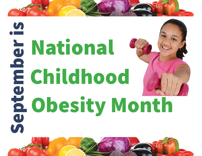 September Is National Childhood Obesity Awareness Month Sign